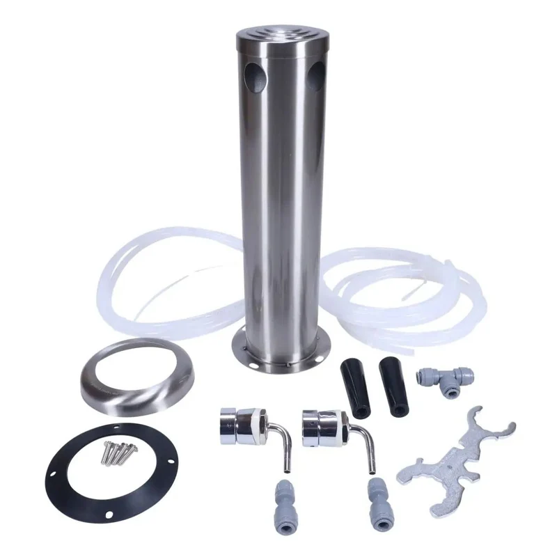 Draft Tower for 2 Taps – Kit with Lines and Fittings