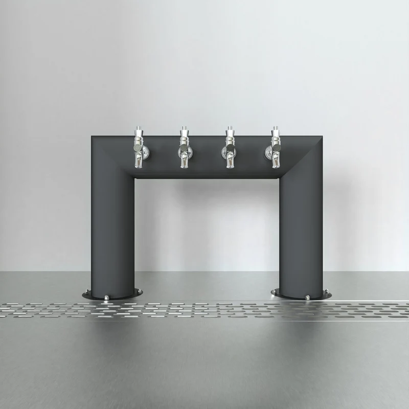 Pass Thru Bridge 4in | Matte Black