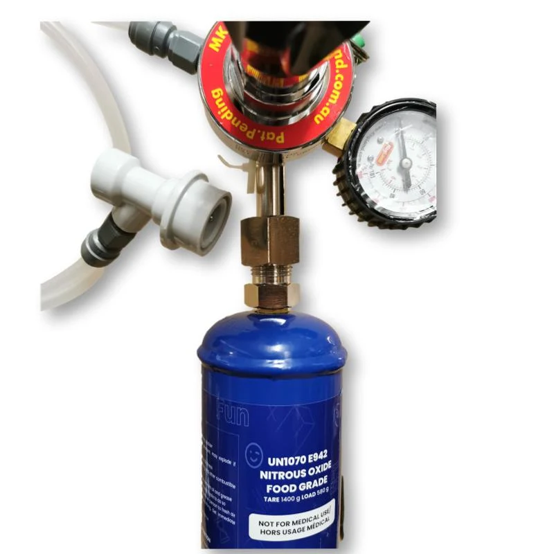 M11 Adaptor for MK4 Dual Gauge Regulator | For Disposable N20 Bottles