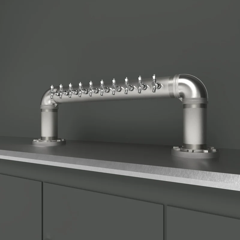 Bridge Rough 4.5in | 10 Taps | Brushed SS
