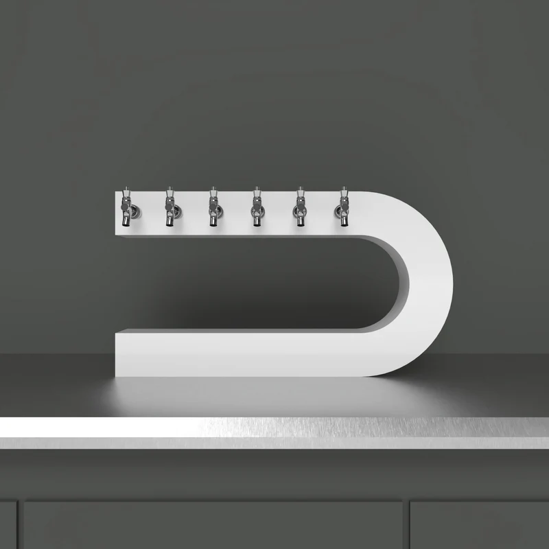 C Cee Reversed | 6 Taps | Glossy White