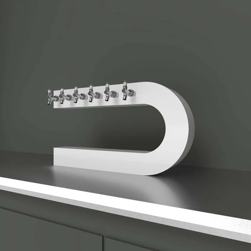 C Cee Reversed | 6 Taps | Glossy White