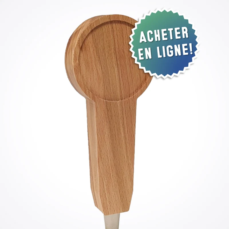 Poignées de tireuses de sucettes vierges en bois