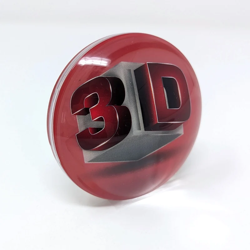 Insigne pompe à bière lentille 3D frogeye