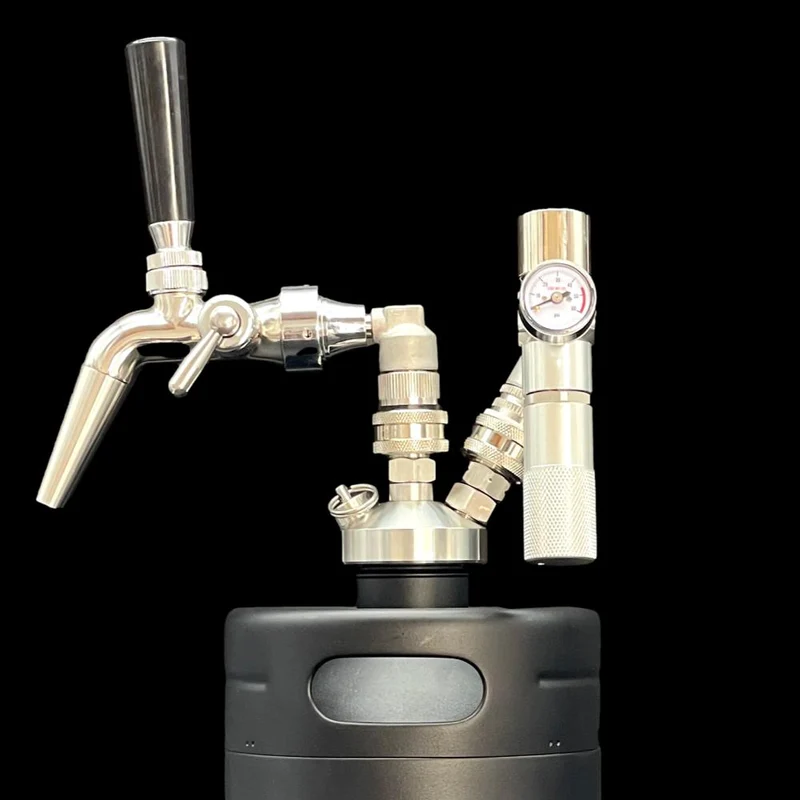 iKegger | Complete Tapping Head for Mini Kegs – CO₂ & Nitro | with Flow-Control Tap