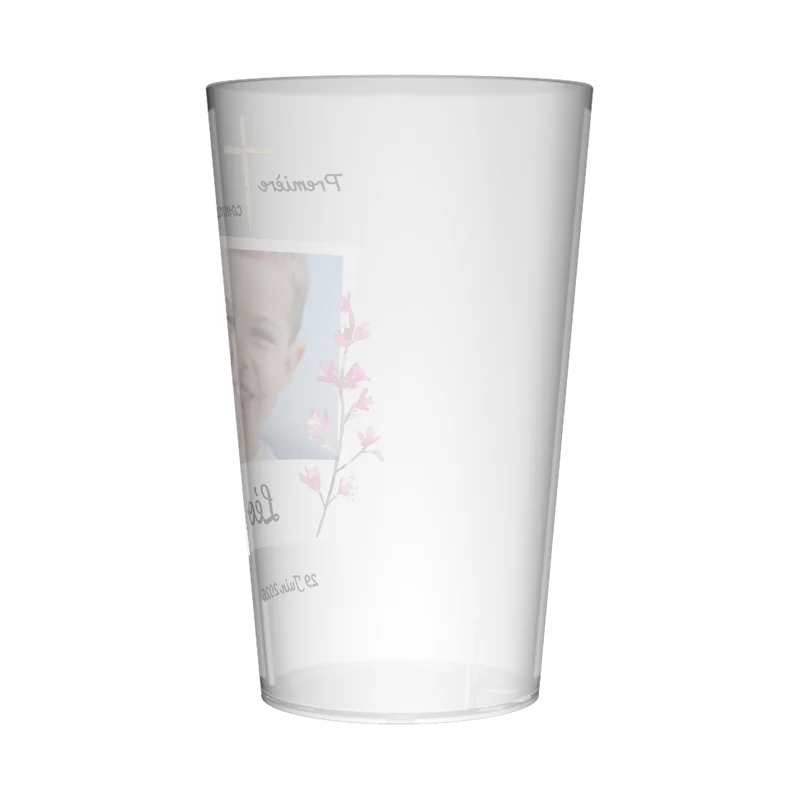 Gobelet personnalisé Communion Image & Fleurs