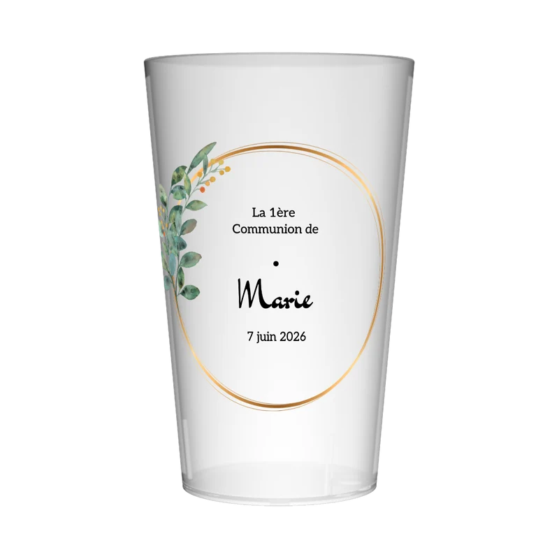 Gobelet personnalisé Communion Sobriété