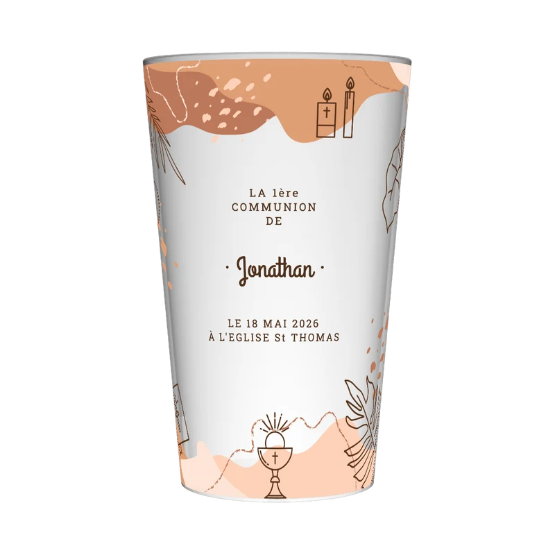 Gobelet personnalisé Communion Moderne