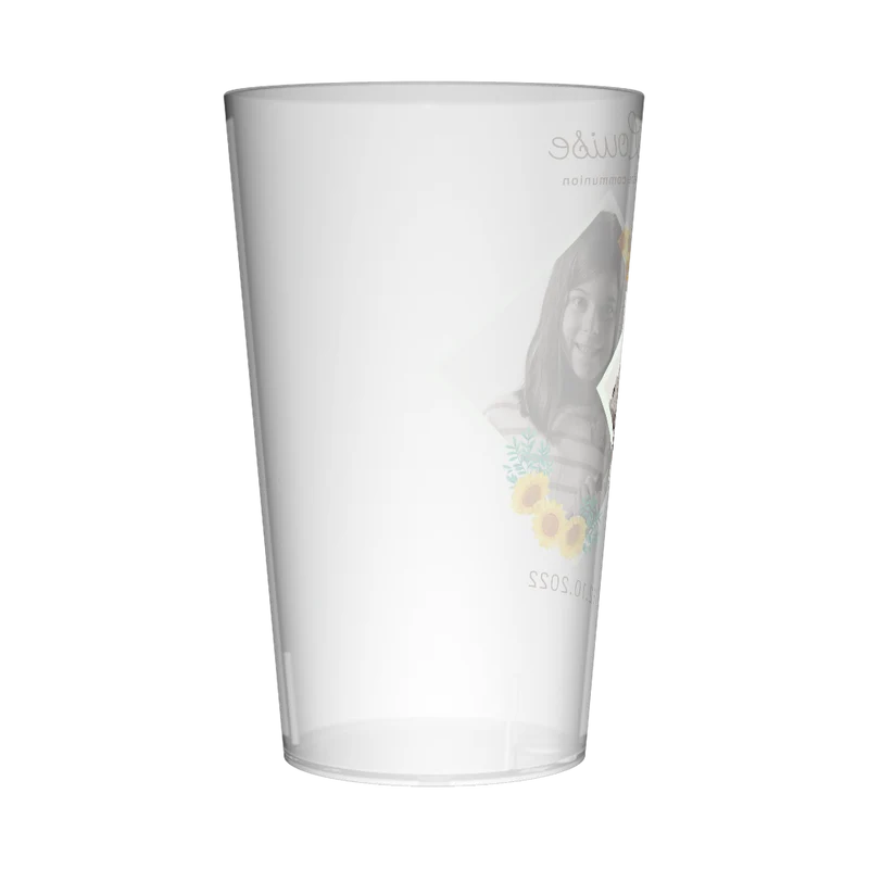 Gobelet personnalisé Communion Photo & Tournesols