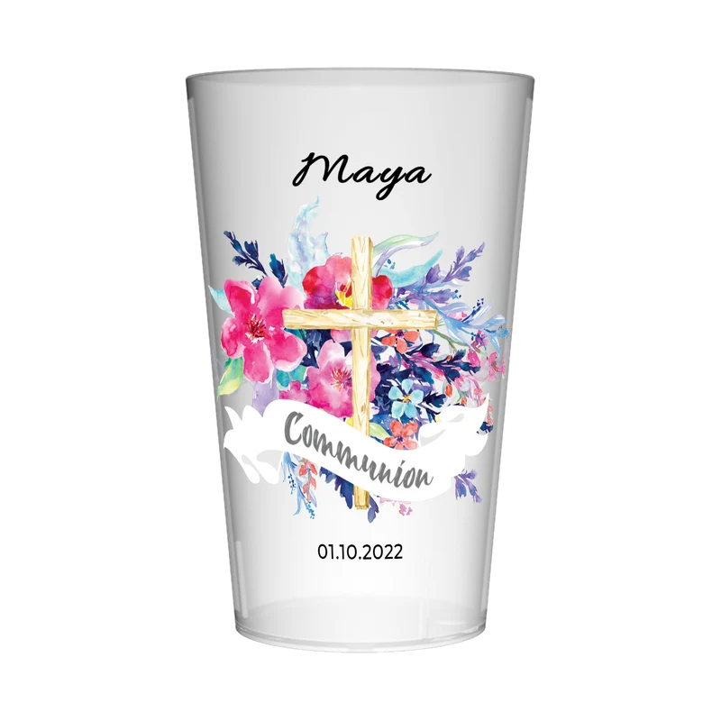 Gobelet personnalisé Communion Coloré