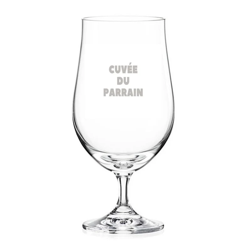 Verre à bière ballon personnalisé - cuvée du parrain