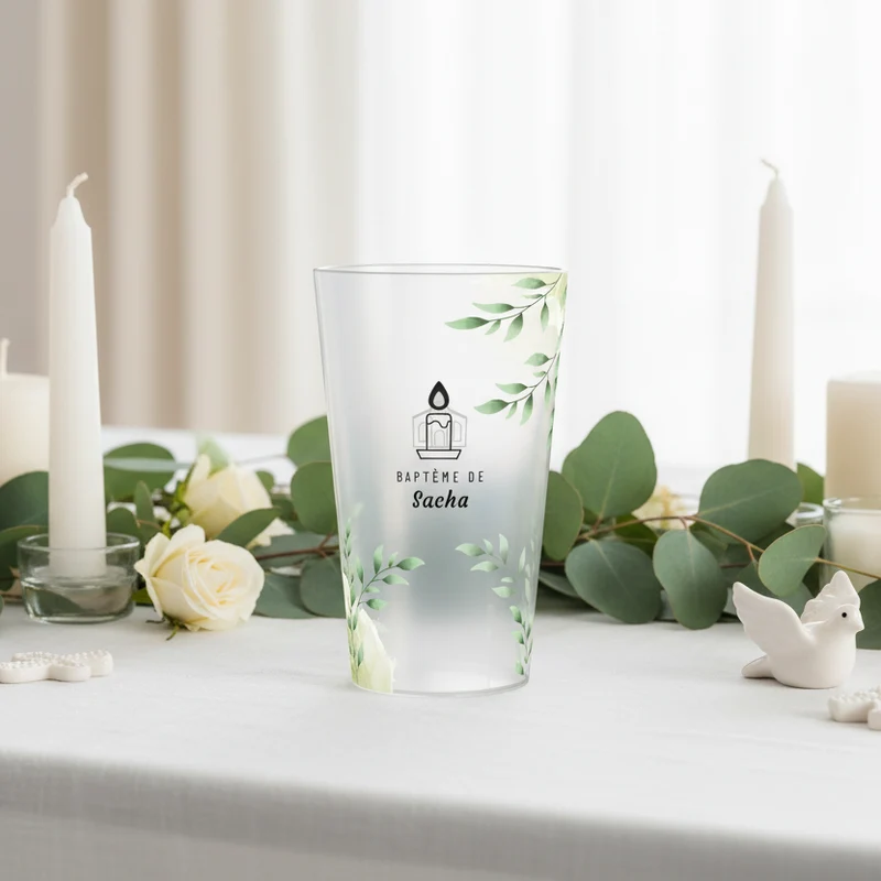 Gobelet personnalisé Baptême Vert