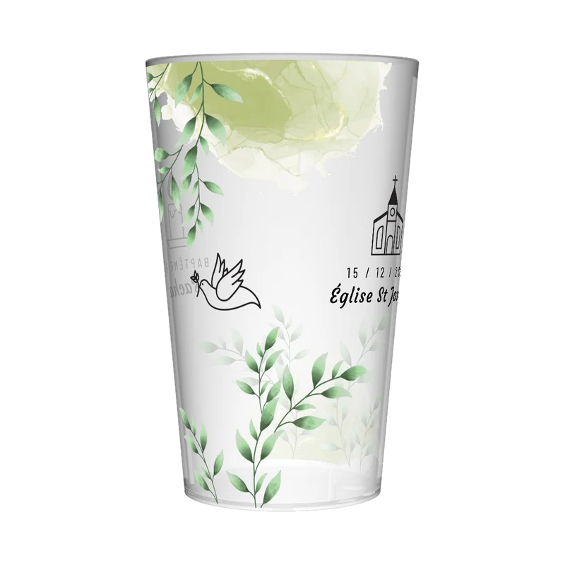Gobelet personnalisé Baptême Vert