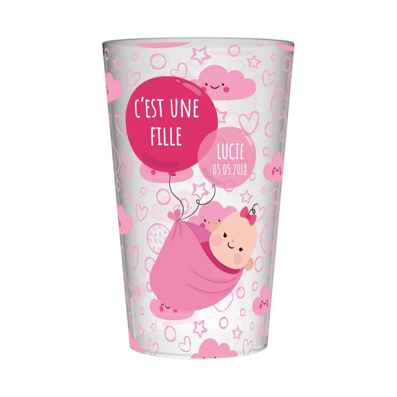 Gobelet personnalisé Naissance Fille