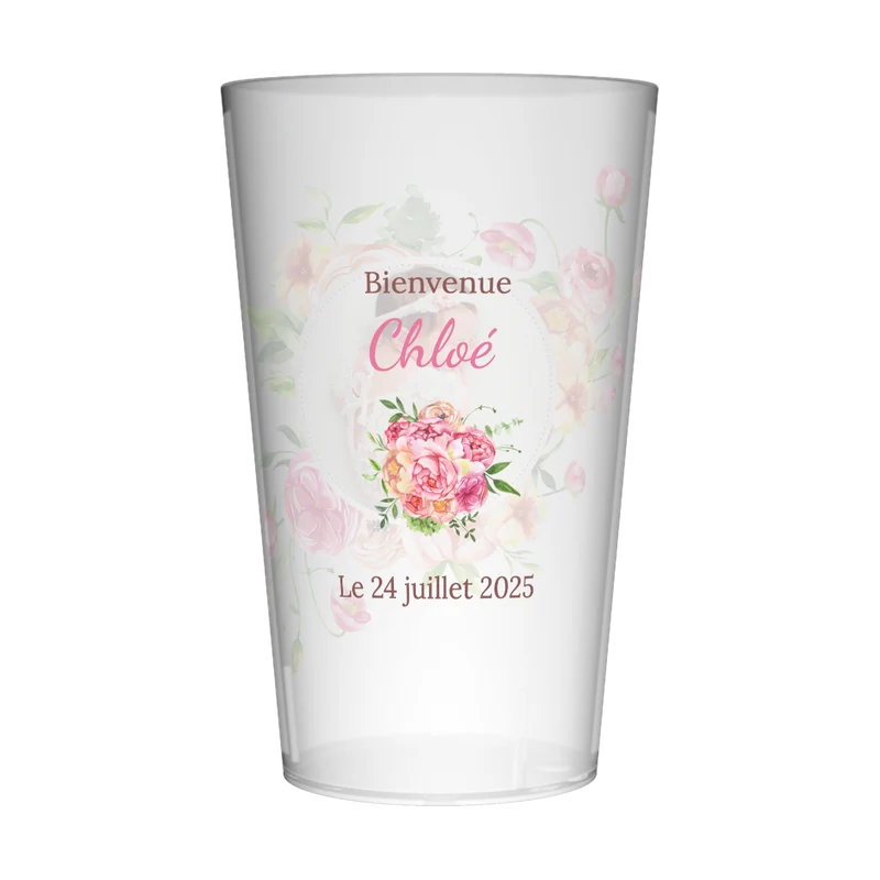 Gobelet personnalisé Naissance Champêtre & Photo