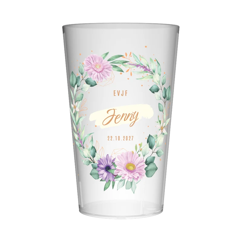 Gobelet personnalisé pour EVJF Couronne Multicolore