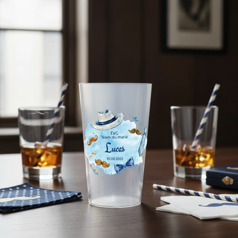 Gobelet personnalisé pour EVG Chapeau Bleu