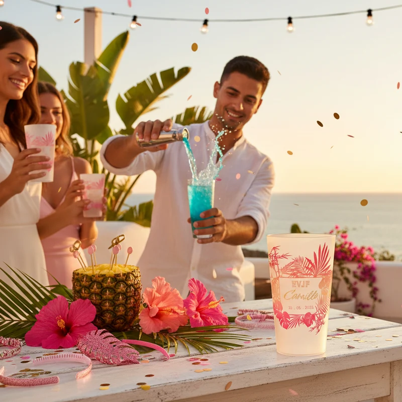 Gobelet personnalisé pour EVJF Ibiza Rose