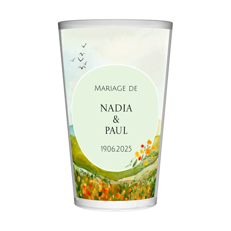 Gobelet personnalisé Mariage Paysage