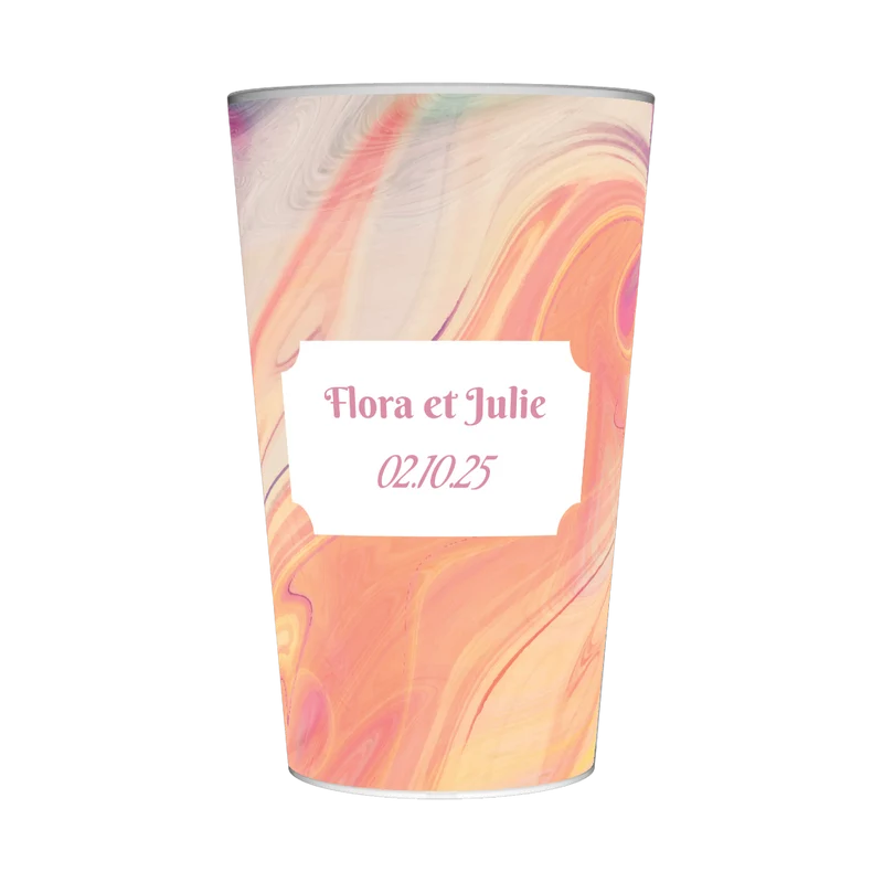 Gobelet personnalisé Mariage Coloré