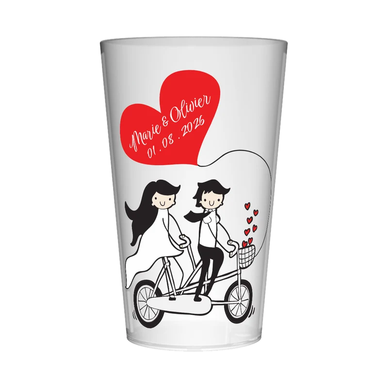 Gobelet personnalisé Mariage Bike