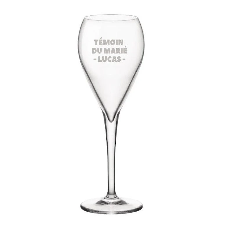 Témoin du marié - Verre personnalisé champagne