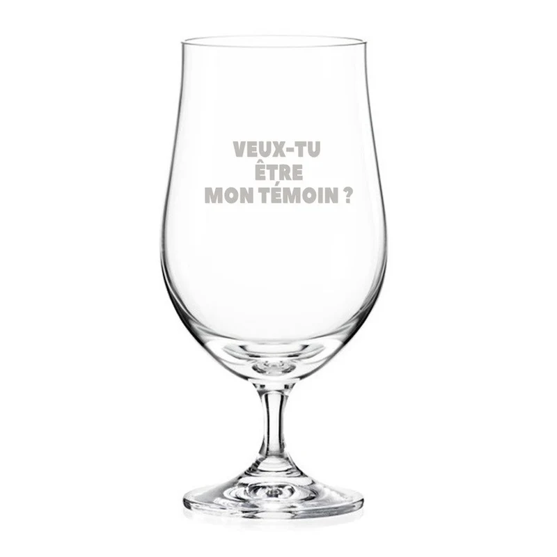 Coffret verre à bière gravé avec votre logo ou texte