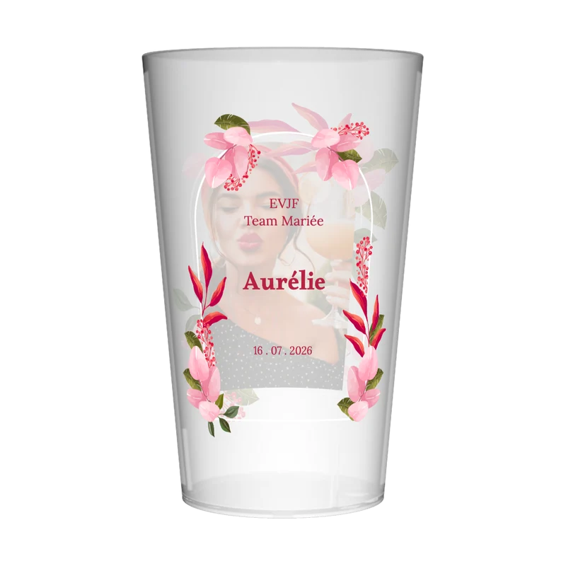 Gobelet personnalisé pour EVJF Photo & Fleurs