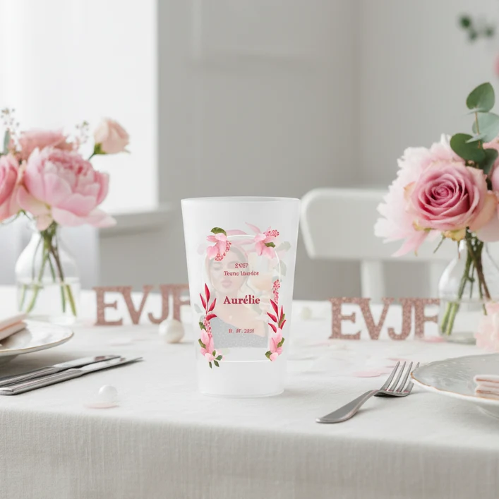 Gobelet personnalisé pour EVJF Photo & Fleurs