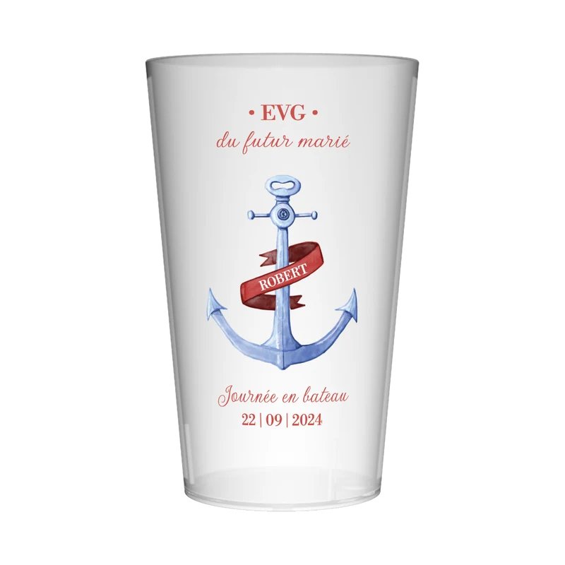 Gobelet personnalisé pour EVG Bateau