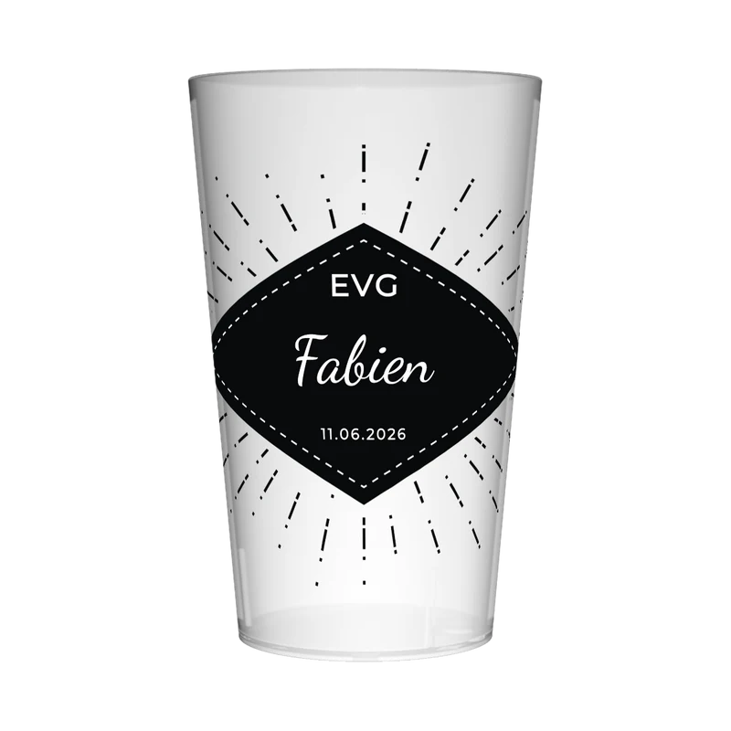 Gobelet personnalisé pour EVG Losange