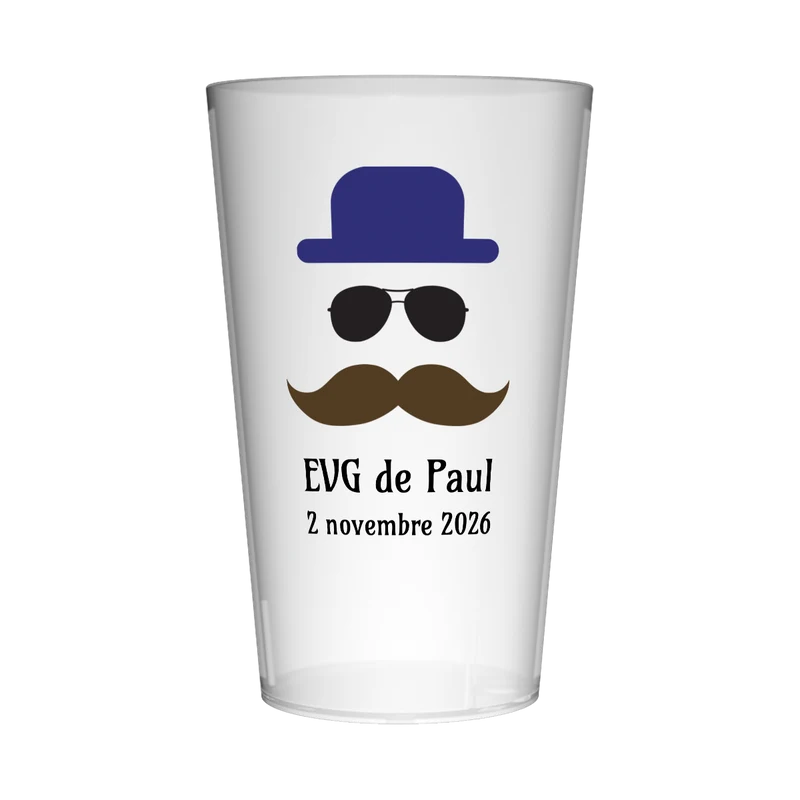 Gobelet personnalisé pour EVG Chapeau & Moustache