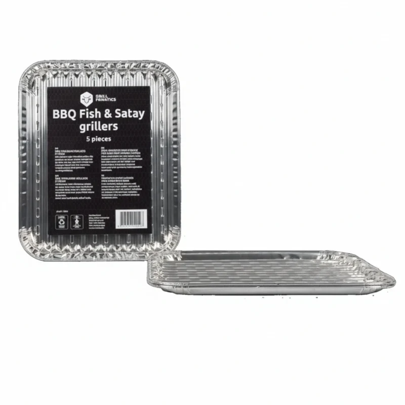 Plateaux de cuisson en aluminium Cookinglife pour barbecue / Plateau de cuisson pour barbecue / Plat à griller 28 x 23 cm - 15 pièces