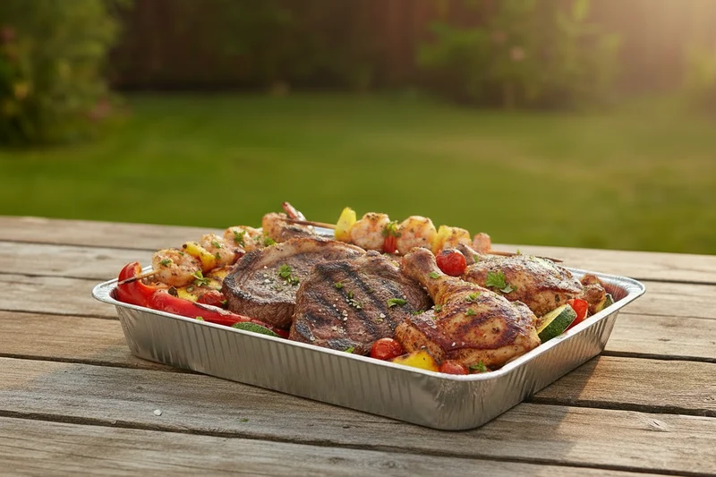 Set plateaux Grill Fanatics - Récupération - BBQ - 34 x 21 cm - 18 pièces