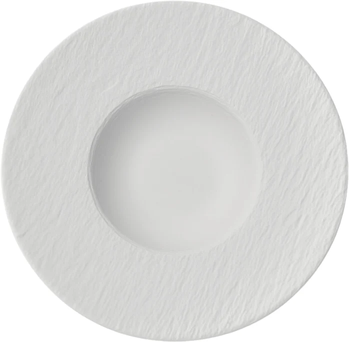 Service de vaisselle Villeroy & Boch Manufacture Rock - Blanc - 12 pièces / 4 personnes - 4 Assiette plates, 4 assiettes à petit-déjeuner en 4 assiettes creuses