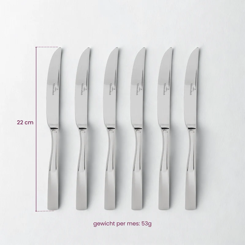 Ensemble de couteaux à steak Villeroy & Boch Piemont - 6 pièces