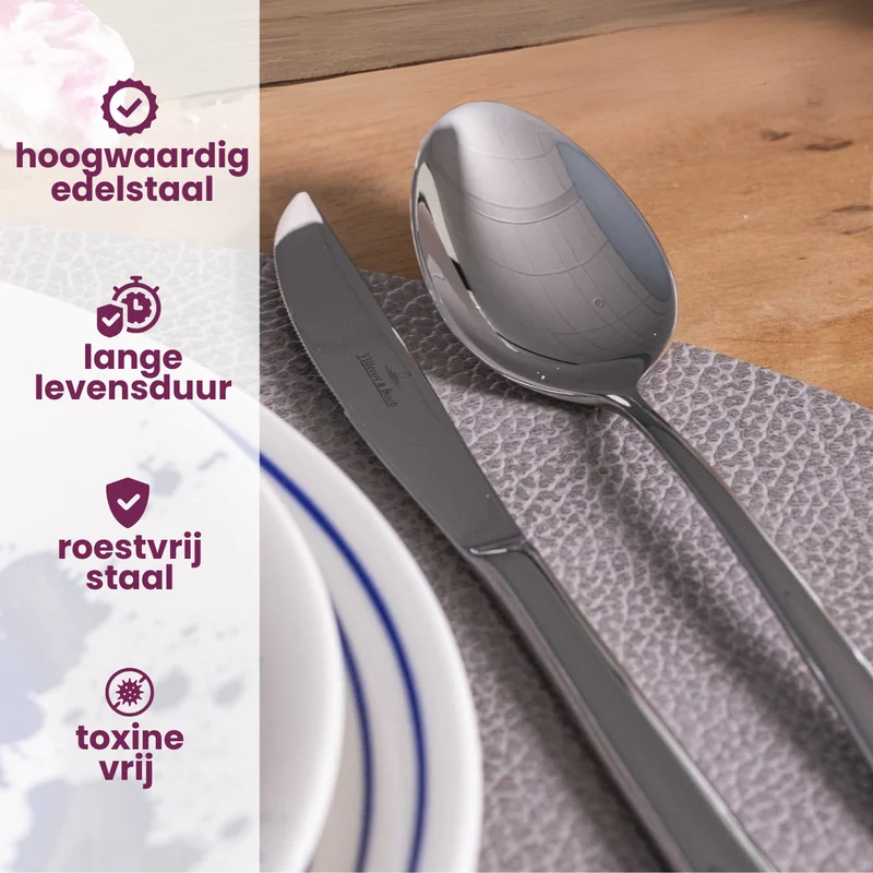 Ensemble de couverts Villeroy & Boch Couvert Piemont - 18/10 - 4 pièces