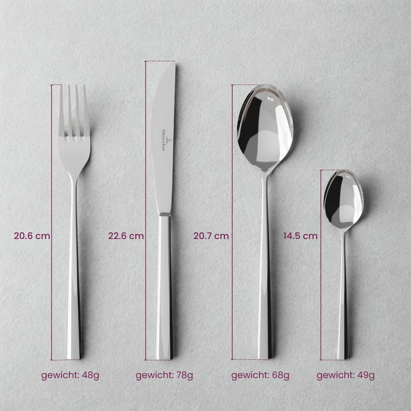 Ensemble de couverts Villeroy & Boch Piemont - 18/10 - 24 pièces