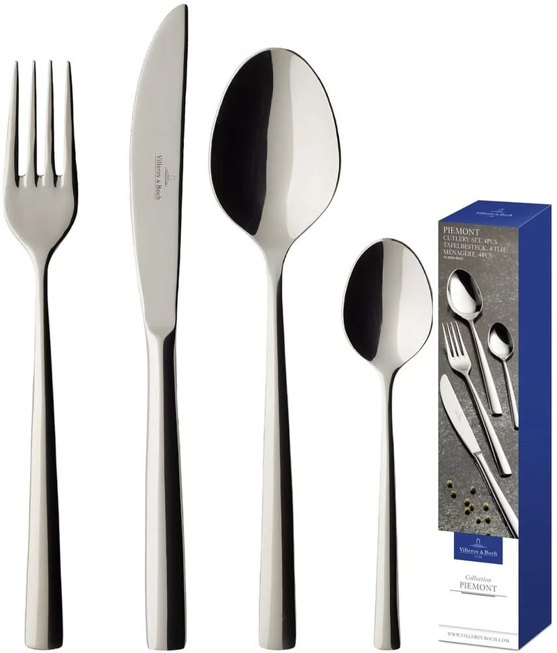 Ensemble de couverts Villeroy & Boch Couvert Piemont - 18/10 - 4 pièces