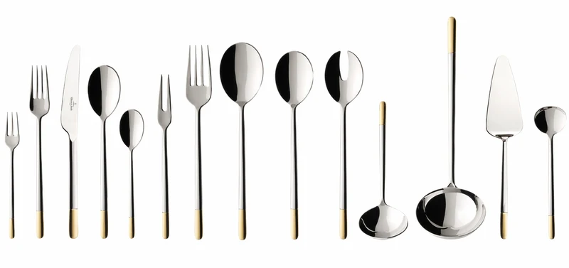 Ensemble de couverts Villeroy & Boch Ella - Doré - 70 pièces