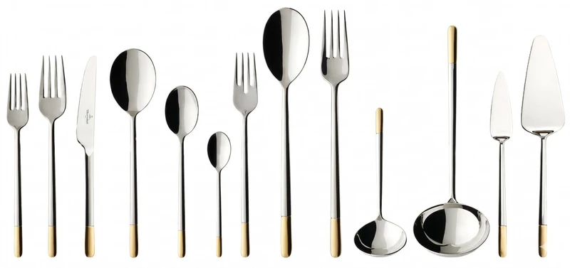 Ensemble de couverts Villeroy & Boch Ella - Doré - 113 pièces