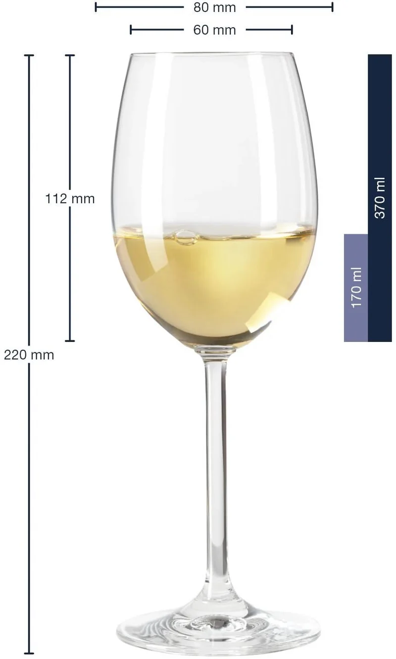 Verres à vin blanc Leonardo - Daily - 370 ml - Lot de 6