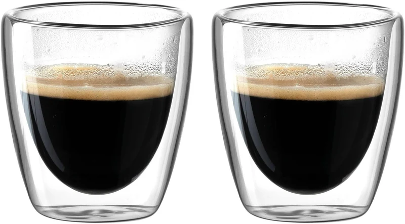 Verres à expresso Leonardo à double paroi Duo 100 ml - Lot de 2