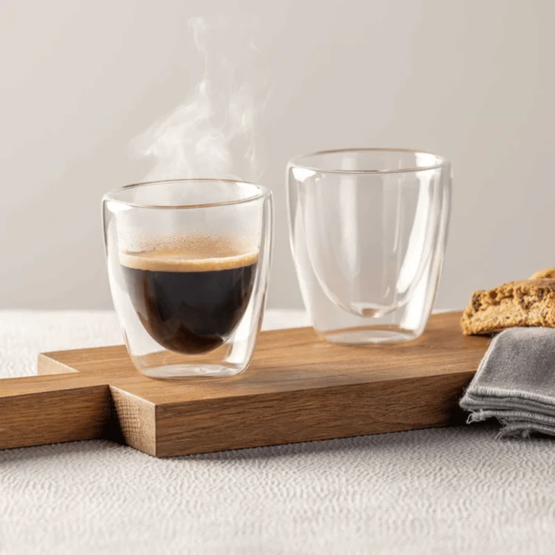 Verres à expresso Leonardo à double paroi Duo 100 ml - Lot de 2