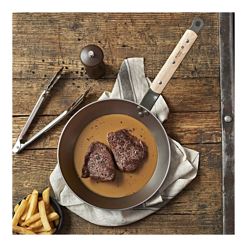 Poêle De Buyer Mineral B en bois - ø 28 cm - Sans revêtement antiadhésif