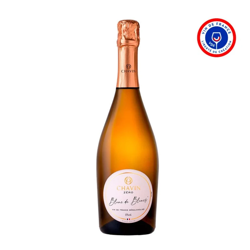 Effervescent CHAVIN ZÉRO Blanc de blancs - Vin de France sans alcool 0,0%