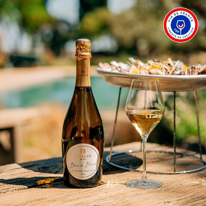 Effervescent CHAVIN ZÉRO Blanc de blancs - Vin de France sans alcool 0,0%