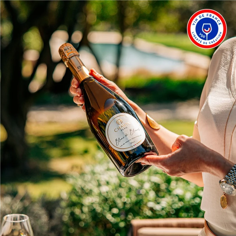 Effervescent CHAVIN ZÉRO Blanc de blancs - Vin de France sans alcool 0,0%