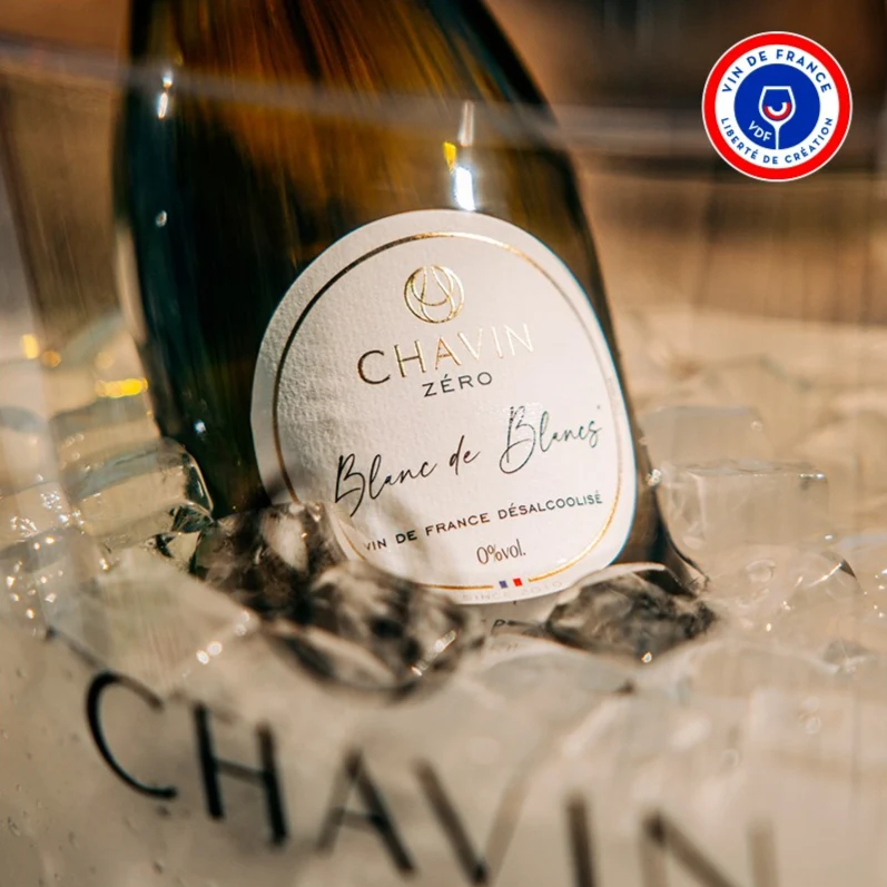 Effervescent CHAVIN ZÉRO Blanc de blancs - Vin de France sans alcool 0,0%