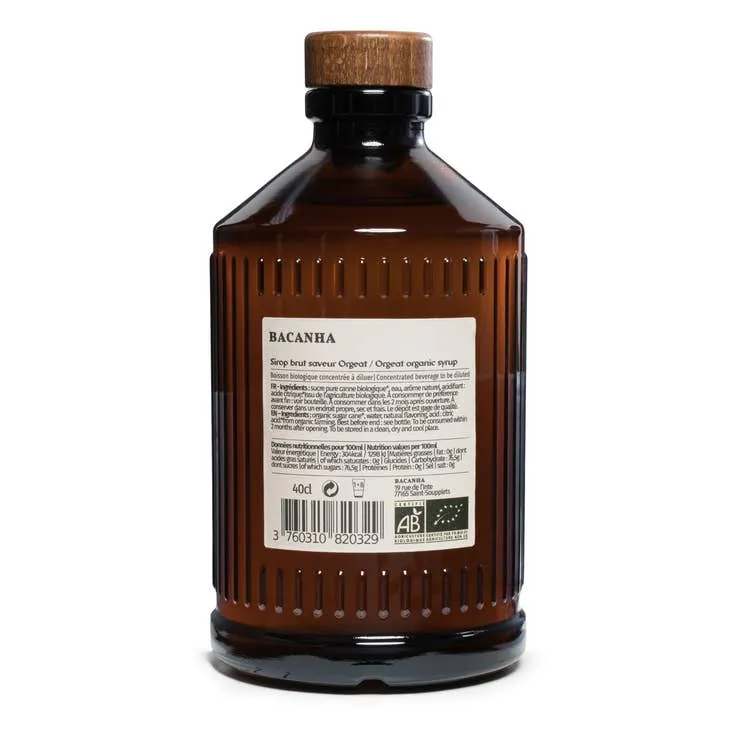 Sirop Orgeat Brut Biologique - Bacanha
